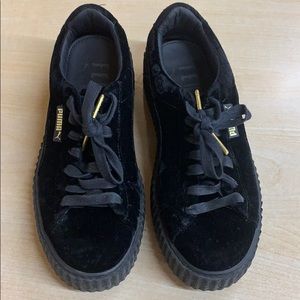 Black velvet Puma Fenty sneakers